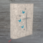 Preview: Wosadnikhülle in beige meliert, Kreuze, Schmetterlinge