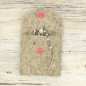 Preview: Rosenkranztasche Beige meliert, Fisch, Kreuz