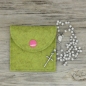Preview: Rosenkranztasche Kiwi meliert, Kreuze