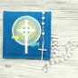 Preview: Rosenkranztasche Petrol, Kreuz, Kreis, Fische