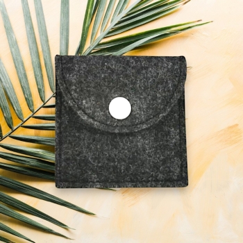 Rosenkranztasche Anthrazit meliert, Weizen