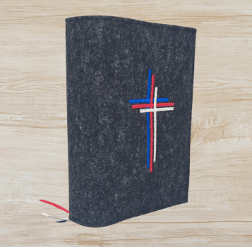 Wosadnikhülle in anthrazit meliert, Kreuze