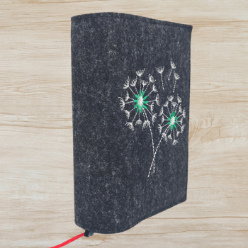 Wosadnikhülle in anthrazit meliert, Pusteblume