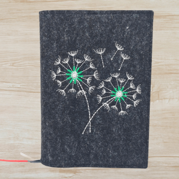 Wosadnikhülle in anthrazit meliert, Pusteblume