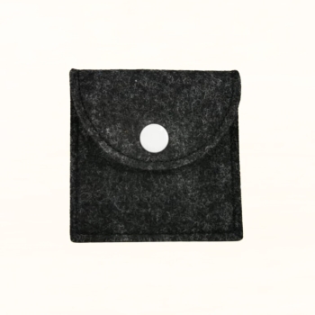 Rosenkranztasche Anthrazit meliert, Kreuze