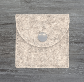 Rosenkranztasche Beige meliert, Kreuze