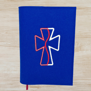 Wosadnikhülle in royalblau, Kreuz