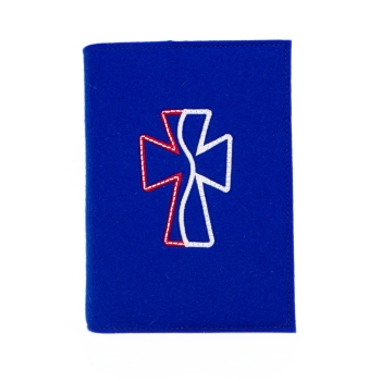 Wosadnikhülle, Gotteslobhülle in Royalblau, Kreuz