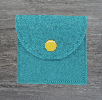 Rosenkranztasche in lagune meliert, Kreuz