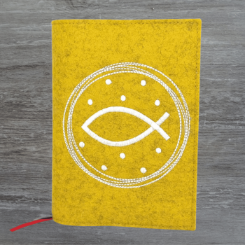 Wosadnikhülle in senf meliert, Kreis, Fisch