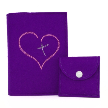 Wosadnikhülle, Gotteslobhülle in Violett, Herz