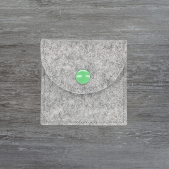 Rosenkranztasche in hellgrau meliert