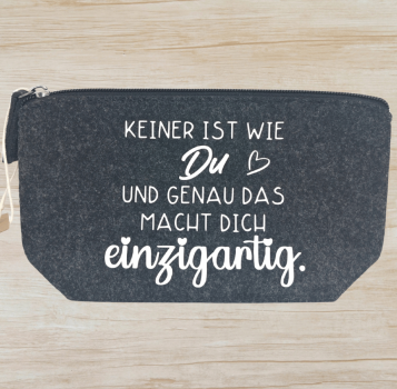 Kulturtasche / Kosmetiktasche / Charcoal Melange Größe in Größe S