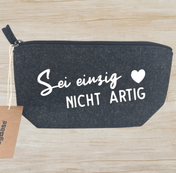 Kulturtasche / Kosmetiktasche / Charcoal Melange Größe S