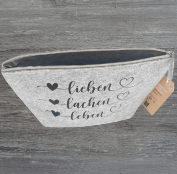 Kulturtasche / Kosmetiktasche / Gray Melange Größe M