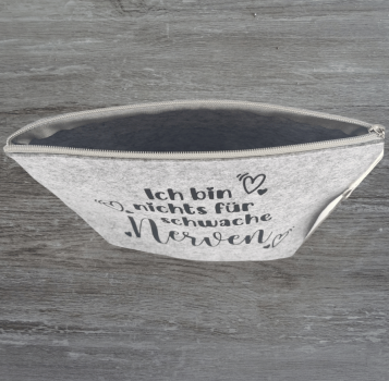 Kulturtasche / Kosmetiktasche / Gray Melange Größe M