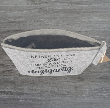 Kulturtasche / Kosmetiktasche /Gray Melange in Größe S