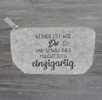 Kulturtasche / Kosmetiktasche /Gray Melange in Größe S