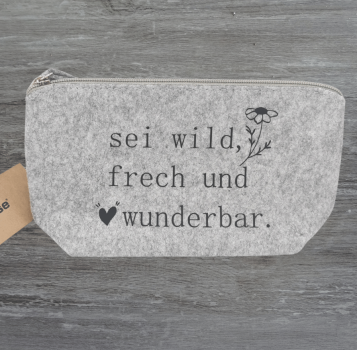 Kulturtasche / Kosmetiktasche /Gray Melange in Größe S