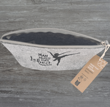 Kulturtasche / Kosmetiktasche / Gray Melange in Größe S