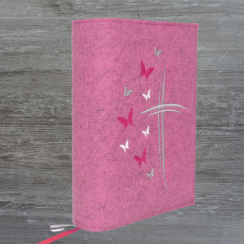 Wosadnikhülle in magnolie meliert, Kreuze, Schmetterlinge