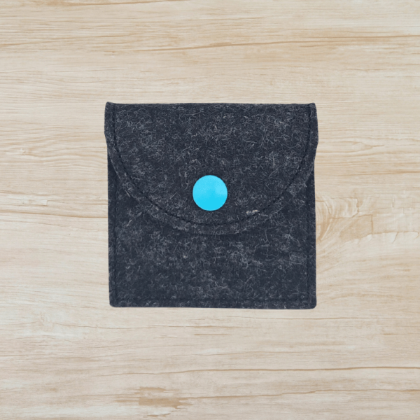 Rosenkranztasche in anthrazit meliert