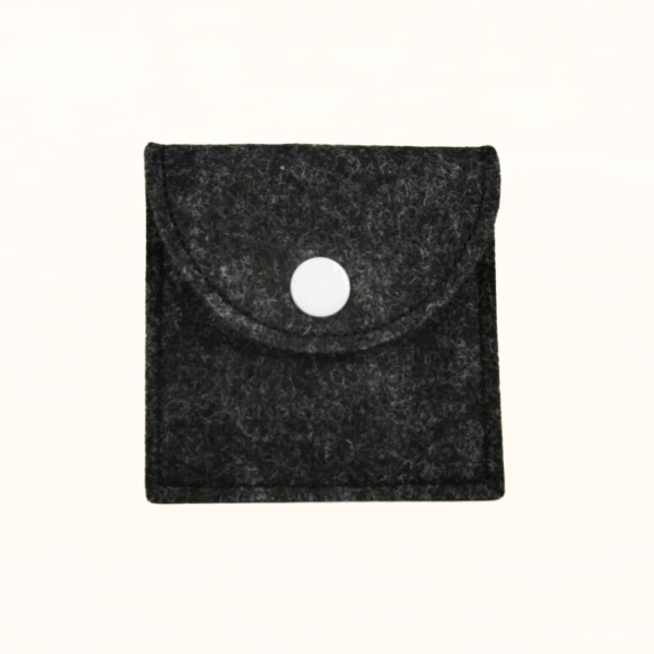 Rosenkranztasche Anthrazit meliert, Kreuze