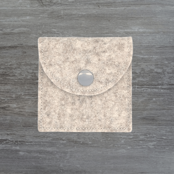 Rosenkranztasche beige meliert