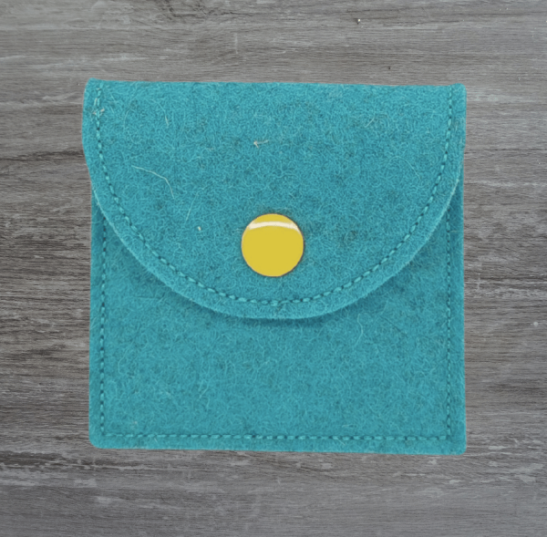 Rosenkranztasche in lagune meliert, Kreuz