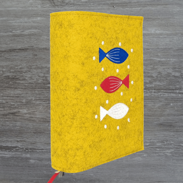 Wosadnikhülle in senf meliert, Fische, Punkte