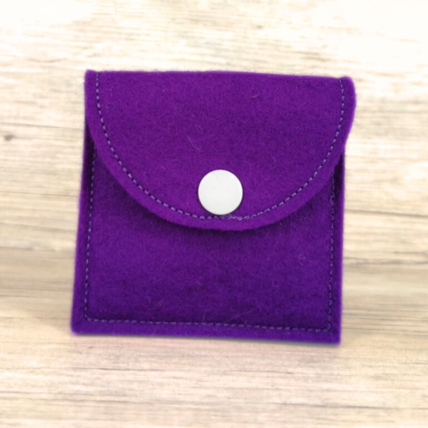 Rosenkranztasche Violett, Herz