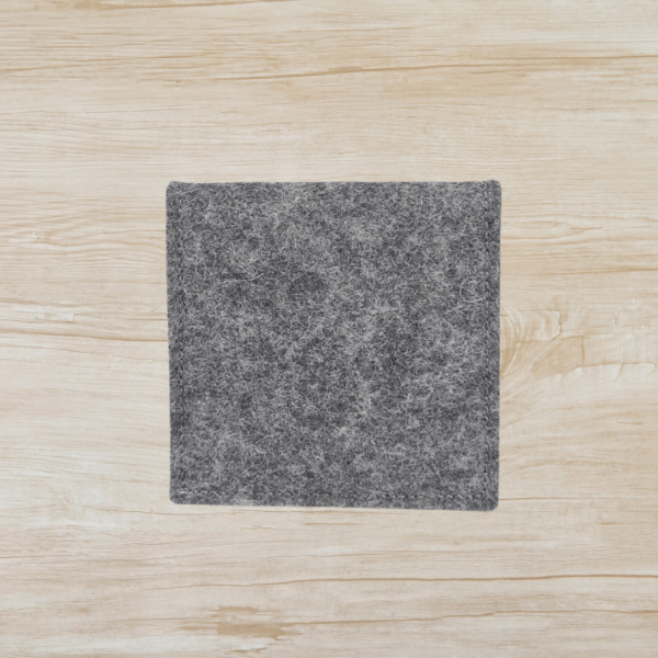 Rosenkranztasche in dunkelgrau meliert, Fisch