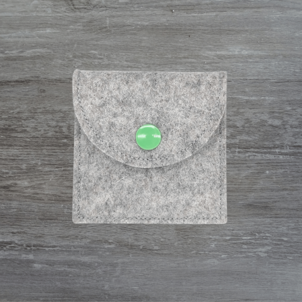 Rosenkranztasche in hellgrau meliert