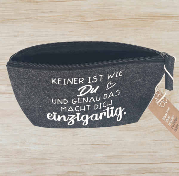 Kulturtasche / Kosmetiktasche / Charcoal Melange Größe in Größe S