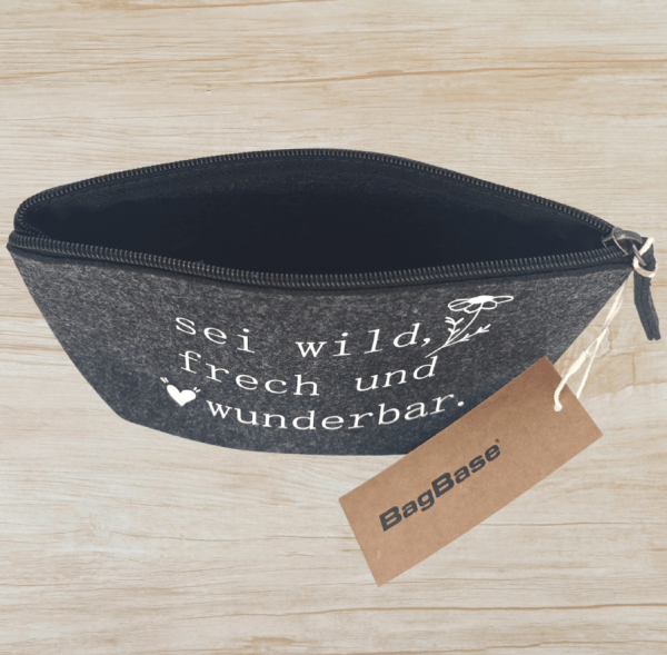 Kulturtasche / Kosmetiktasche / Charcoal Melange Größe S