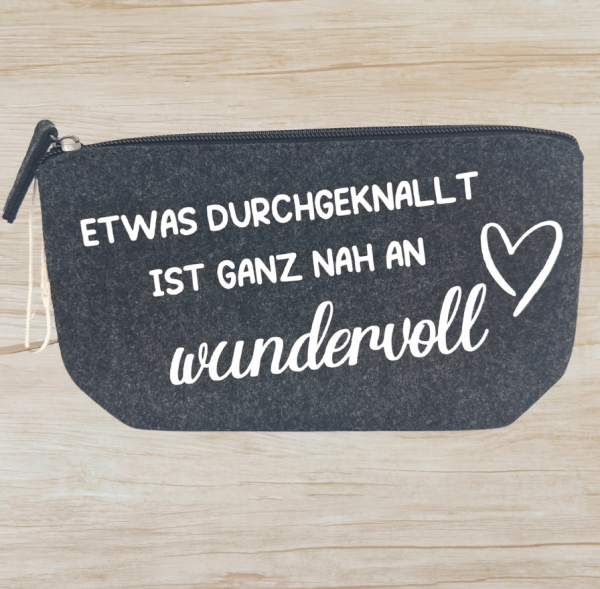 Kulturtasche / Kosmetiktasche / Charcoal Melange Größe S