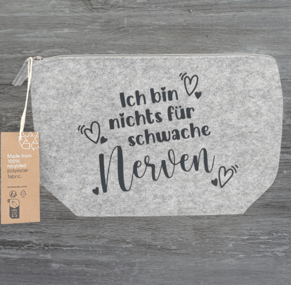 Kulturtasche / Kosmetiktasche / Gray Melange Größe M