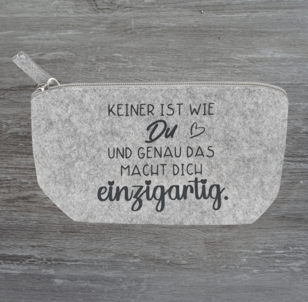 Kulturtasche / Kosmetiktasche /Gray Melange in Größe S