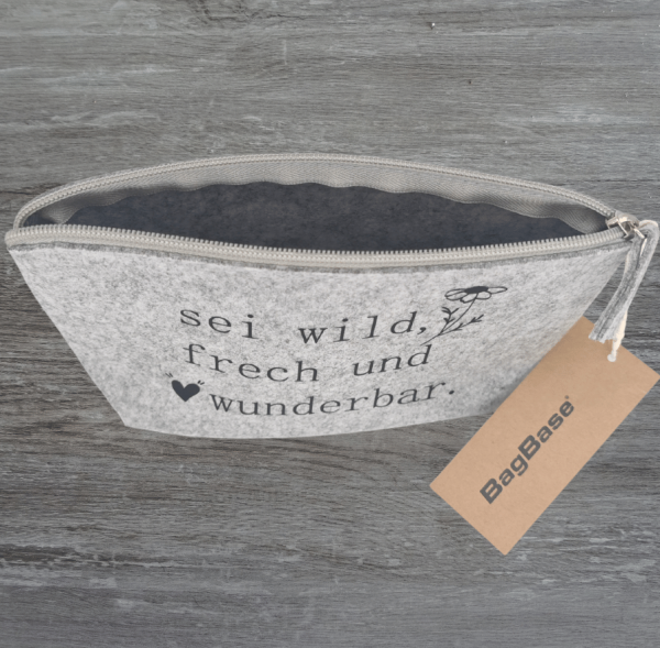 Kulturtasche / Kosmetiktasche /Gray Melange in Größe S