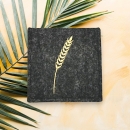 Rosenkranztasche Anthrazit meliert, Weizen