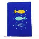 Wosadnikhülle, Gotteslobhülle in Royalblau, Fische, Punkte