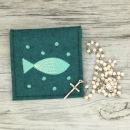 Rosenkranztasche Cadet meliert, Fisch, Punkte