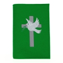 Wosadnikhülle, Gotteslobhülle in Grün, Kreuz, Taube