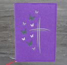 Wosadnikhülle in lavendel, Kreuze, Schmetterlinge