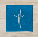 Rosenkranztasche in Petrol, Kreuze