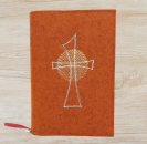 Gotteslobhülle in rost melliert, Kreuz