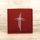 Rosenkranztasche Weinrot, Kreuze