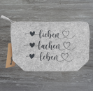 Kulturtasche / Kosmetiktasche / Gray Melange Größe M