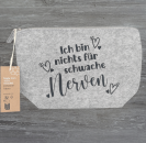 Kulturtasche / Kosmetiktasche / Gray Melange Größe M