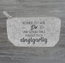 Kulturtasche / Kosmetiktasche /Gray Melange in Größe S